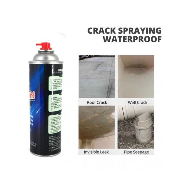 Spray Anti Bocor Waterproof Pelapis Dinding Tembok Atap Plafon Cat Semprot Tahan Air Leakproof