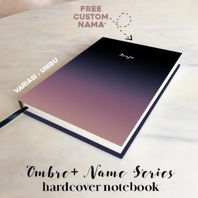 

Ombre Hardcover Binded Notebook Buku Tulis A5/B5 Plain Grid Dotted Lavacakesale91