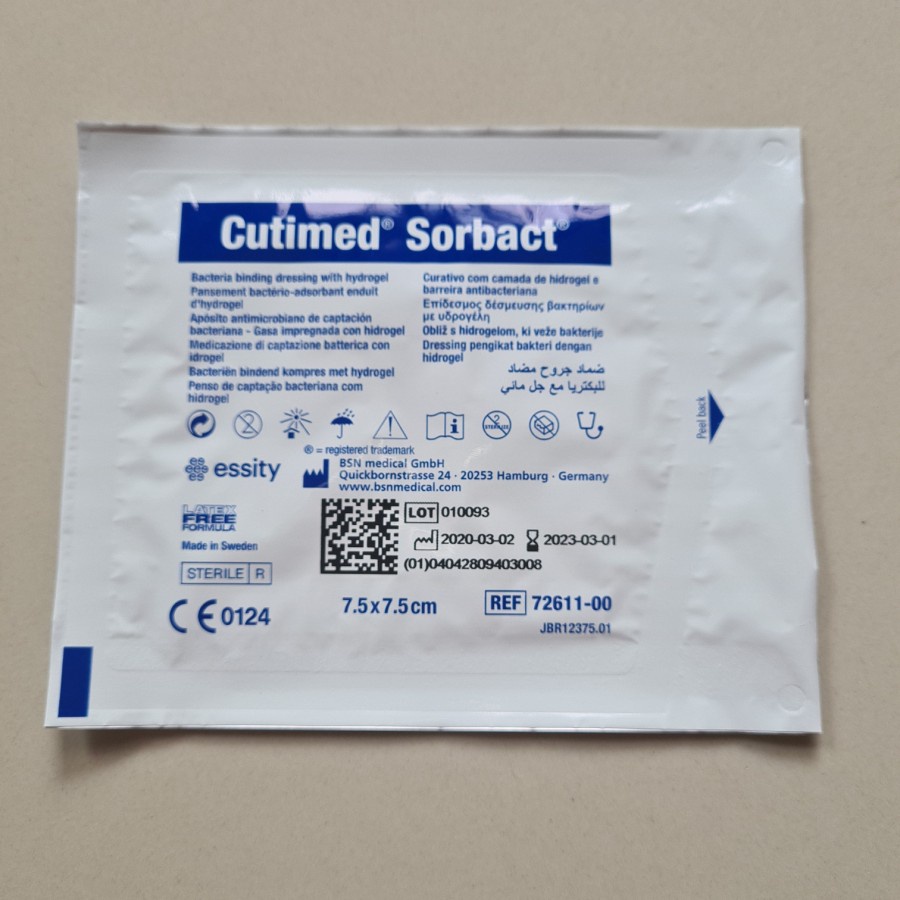 Cutimed Sorbact Gel 7.5cmx7.5cm / Plester Luka Gel BSN