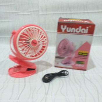 Fan PF-400 YUNDAI/Kipas Angin Jepit Clip/USB Charge Baterei Lithium***