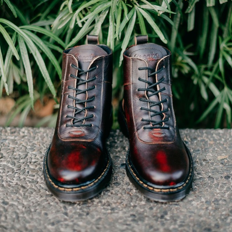 SVEND 0.2 MAROON |FORIND x Greata| Sepatu Vintage Klasik High Klasik Pria/Men Boot Original Footwear