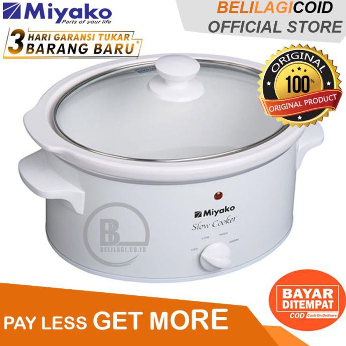 NEW / Miyako Slow Cooker SC630 / Pemasak Lambat SC 630 - White - 6L / BERKUALITAS