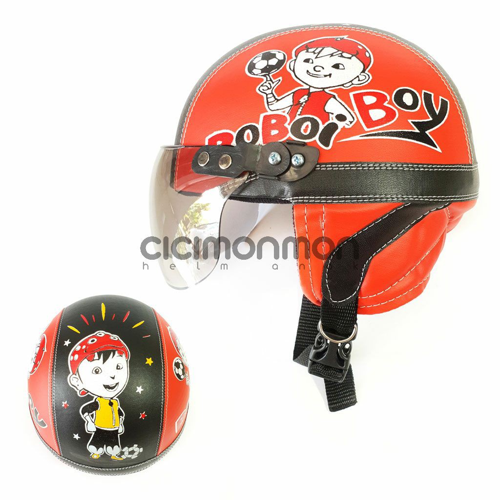 Helm Anak Retro Karakter Boboiboy