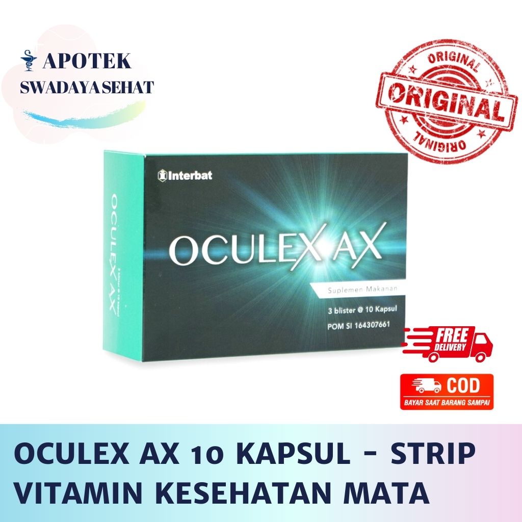 OCULEX AX 10 Kapsul Strip - Suplemen Mata Kesehatan Mata DHA Anti Oksidan