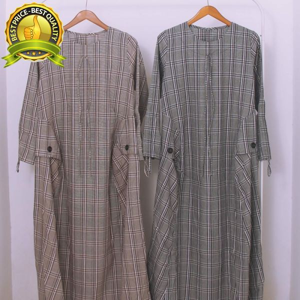 Grosir Baju Gamis Wanita Terbaru BCL gamis Katun Kotak Gamis Pesta 46 - Hitam Elegan