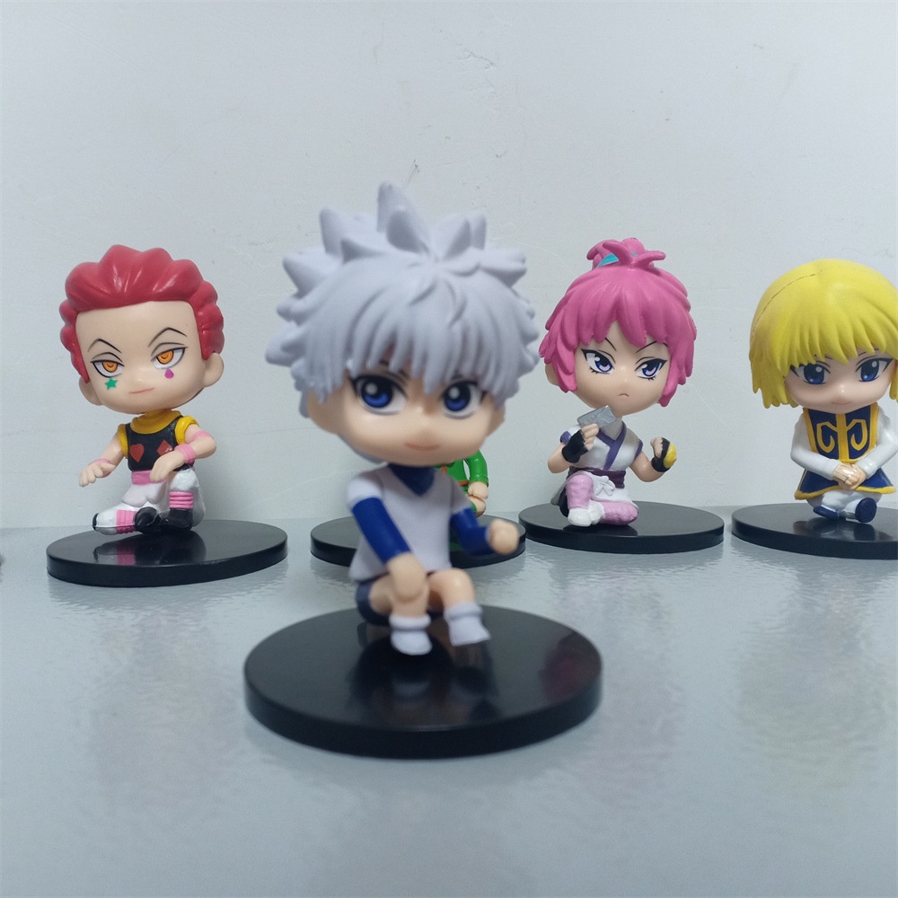 Figure Hunter x Hunter Anime Figure Killua Hisoka Gon Set isi 6 Duduk