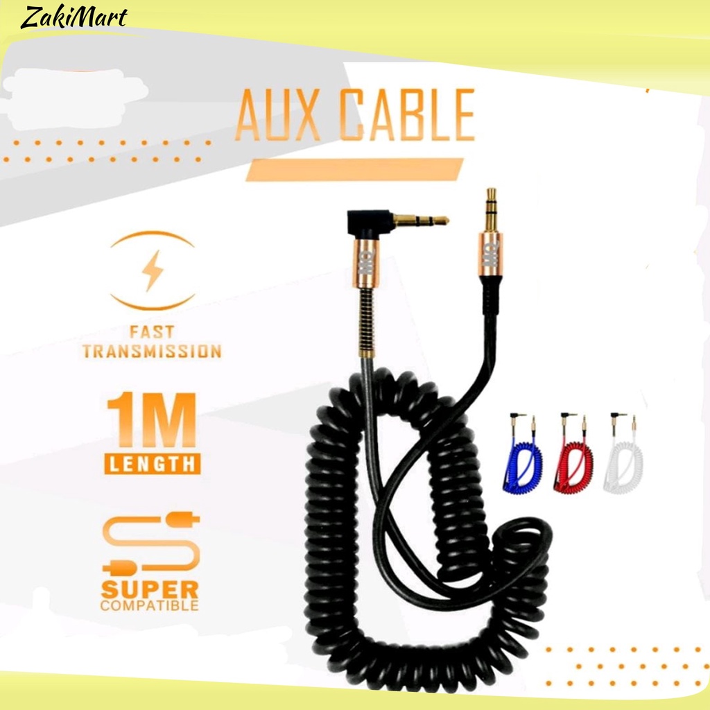 KABEL AUDIO AUX 1 IN 1 WTC KABEL AUX KABEL JACK L 3.5MM AUDIO HANDPHONE KE SPEAKER