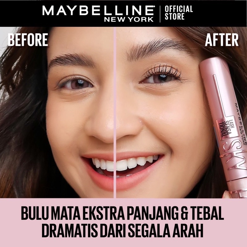Maybelline Sky High Waterproof Mascara Original BPOM - Maskara Bulumata Panjang Tebal