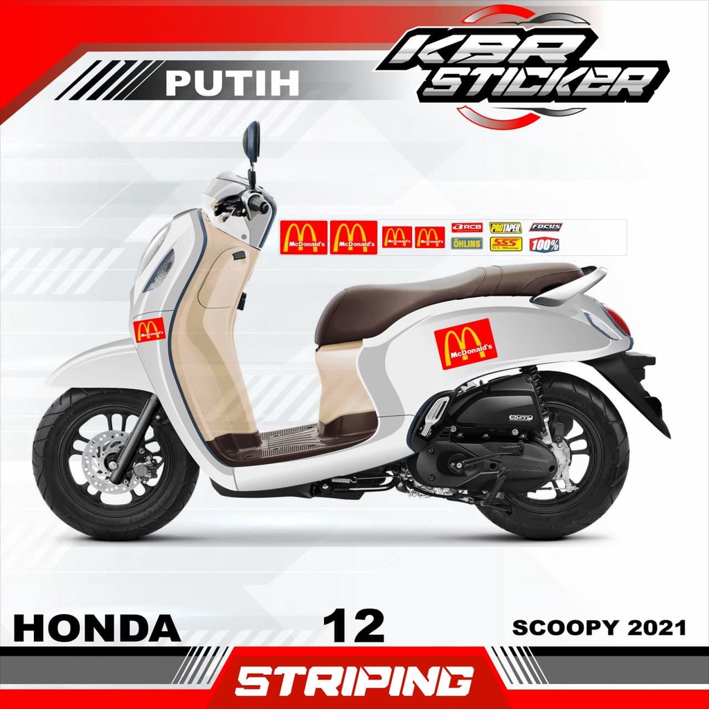 SCOOPY 2021 stiker motor striping SCOOPY 2021 motor honda motor sticker variasi Racing 12