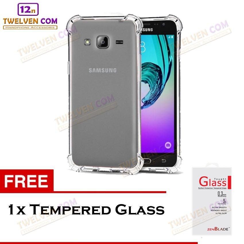 Anti Shock Anti Crack Softcase Casing for Samsung J3 2016 J310 - Free Tempered Glass