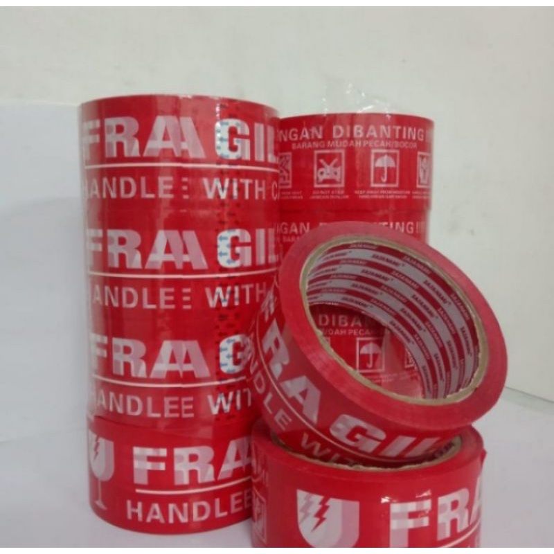 

LAKBAN FRAGILE MERAH 48mm x 90 yard