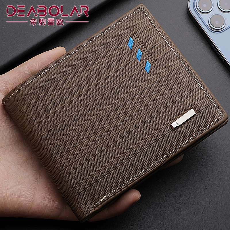 DOMPET LIPAT PRIA SIMPLE PENDEK IMPORT KULIT PREMIUM DEABOLAR ORIGINAL COKLAT SANDRO WA558B7 KARTU KECIL MINI TIPIS REMAJA KEKINIAN COWOK KEREN DISTRO LAKI