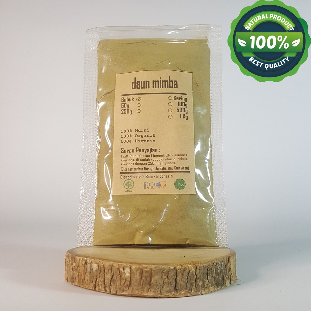 

DAUN MIMBA/MIMBO BUBUK 1 KG - Azadirachta Indica - MURNI - JSR -