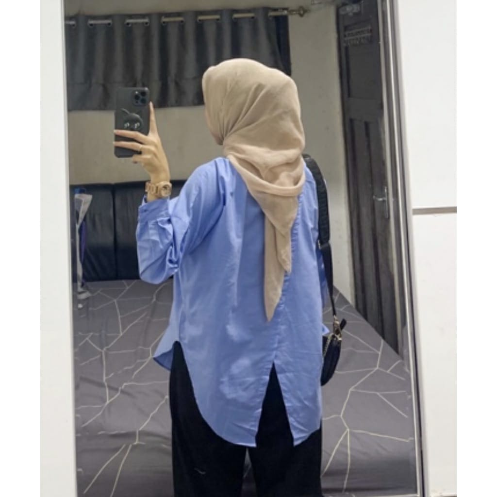 BEFAST - ZEC OOTD Wanita Kemeja SHIA / Sita Top RAYON DIAMOND /  Fashion Wanita Kerja / Kemeja Polos Lengan Panjang Formal / Terbaru 2022 / Kemeja Ke Kampus / Kem Wanita Remaja Casual / Termurah