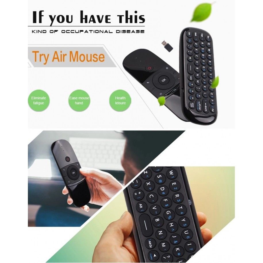 WECHIP W1 Mini Air Mouse Remote Control Wireless 2.4Ghz Keyboard