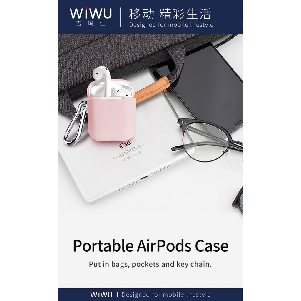 WIWU iGlove Macaron Set 3 in 1 - Soft Silicon Protect Case for AirPds