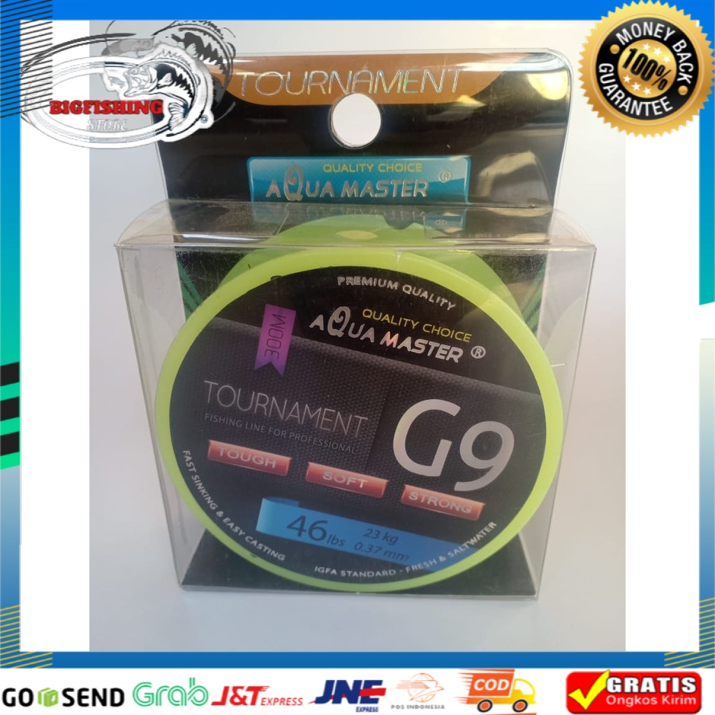 Senar Pancing Galatama Aqua Master Tournament G9 IGFA 300M Warna Bening