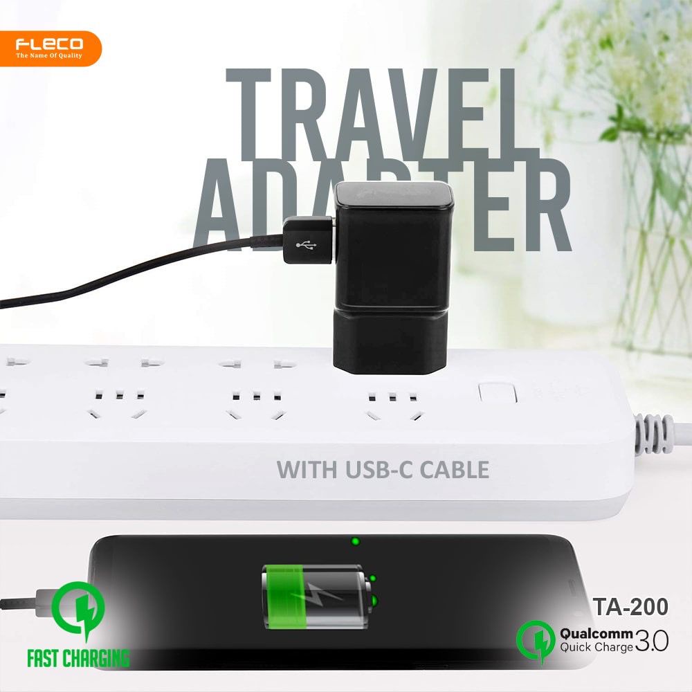 Adaptor Charger Kabel Micro TA-200 Single USB Port 3A Fast Charging QC 3.0A Cas OPPO Xiaomi Redmi Vivo