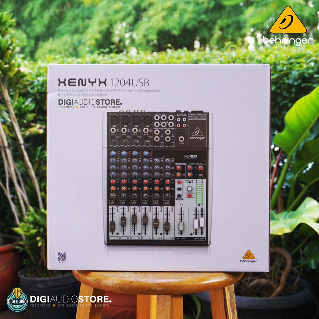 Behringer XENYX 1204USB / 1204 USB audio mixer 8 channel dengan USB Soundcard Recording