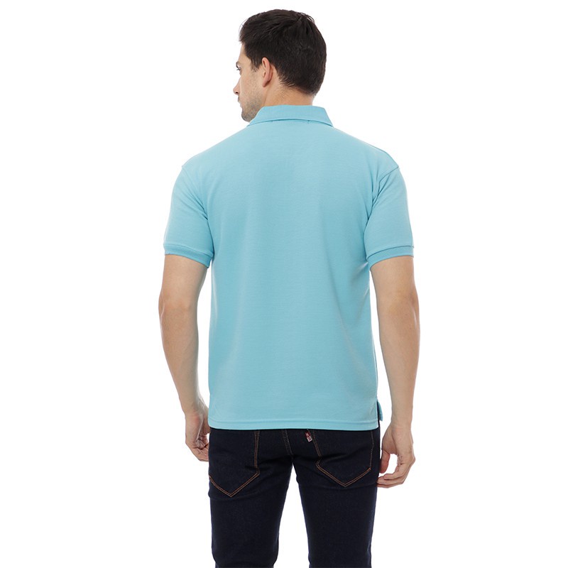 BlueButton Classic Men Embroidery PoloShirt Ocean Blue