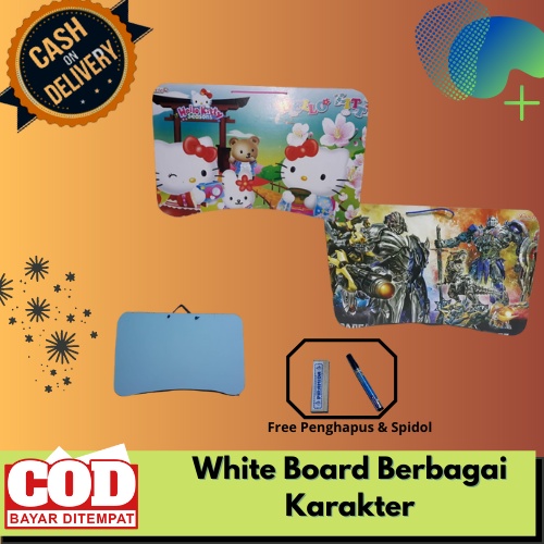 

White Board Anak Berbagai Karakter/White Board Asli Melamin Free Penghapus Dan Spidol
