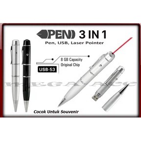 

Pulpen Multifungsi 3 In 1 (Pen + Flashdisk 8Gb + Laser Pointer)