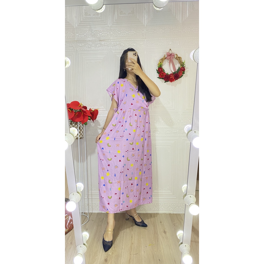 DASTER KIMONO PANJANG / KIMONO TALI SAMPING BUSUI KEKINIAN-K- P Maureen