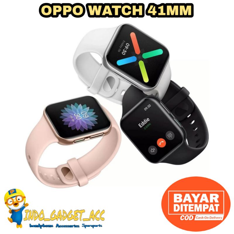 Original OPPO Watch 41mm - AMOLED Screen -VOOC Flash Charge - Health Monitoring Premium Kekinian