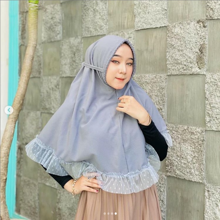 Bergo Mix Tile - Jilbab Instan CIARA - Kerudung Hijab Terbaru-silver