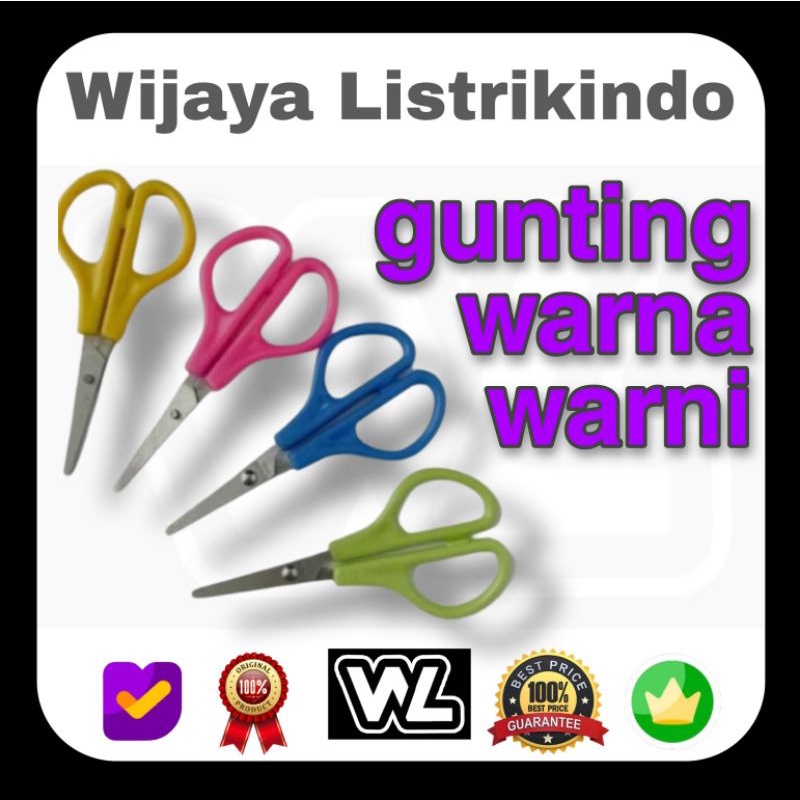 

Gunting sedang warna warni lucu pemotong kertas dll tanggung murah