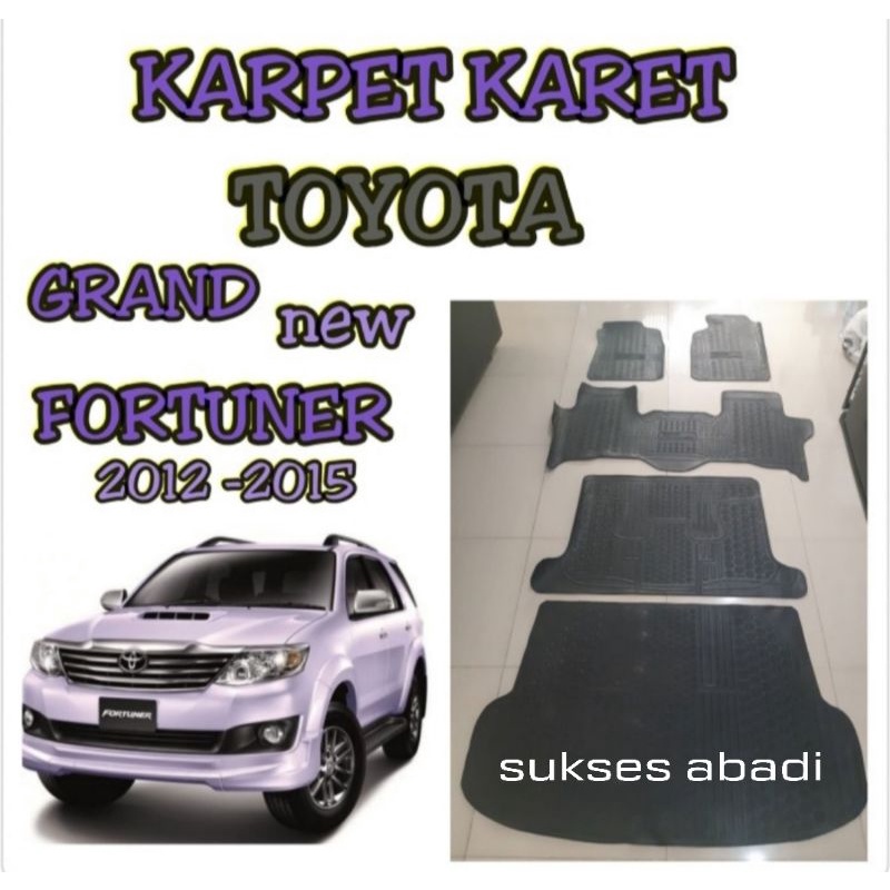 Karpet Karet Mobil Toyota Grand Fortuner 2012-2015(TANYA STOK)