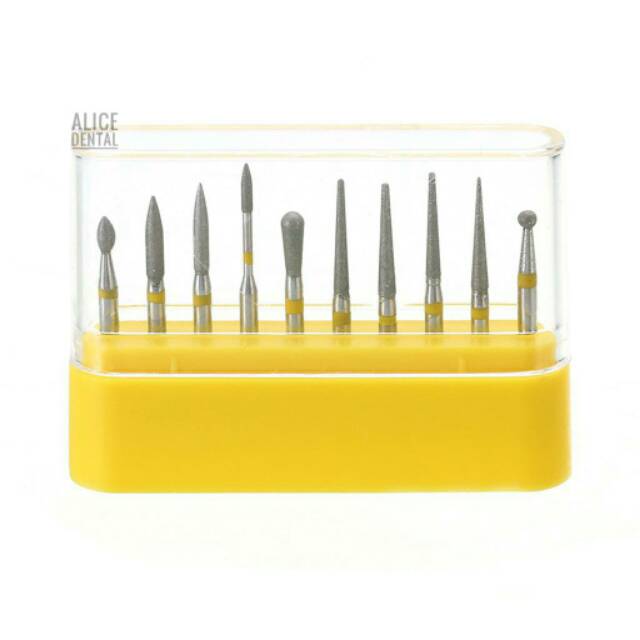 Dental fine finishing bur yellow polishing kit bur gigi poles kuning high speed set poles highspeed