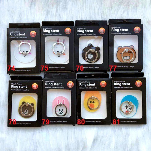 I-RING Stand Ring Stand Holder Cincin HP iring Gambar Motif Cute