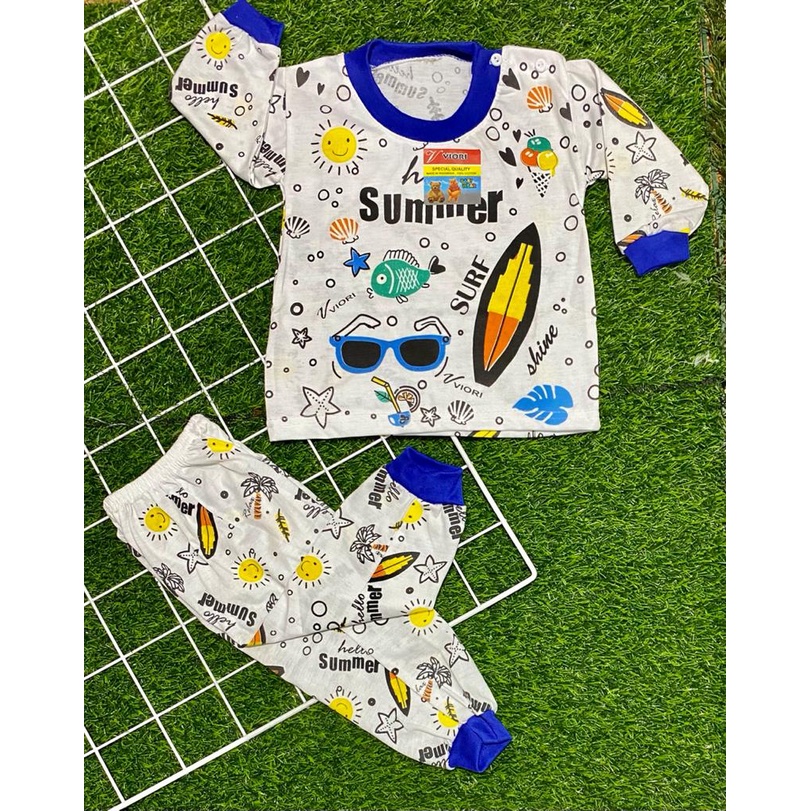 baju bayi summer setelan panjang 3-18bulan