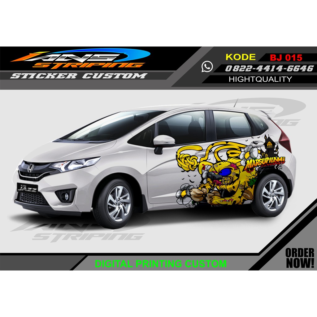 STICKER DECAL VARIASI MOBIL MARSUPILAMI / DECAL STICKER MOBIL