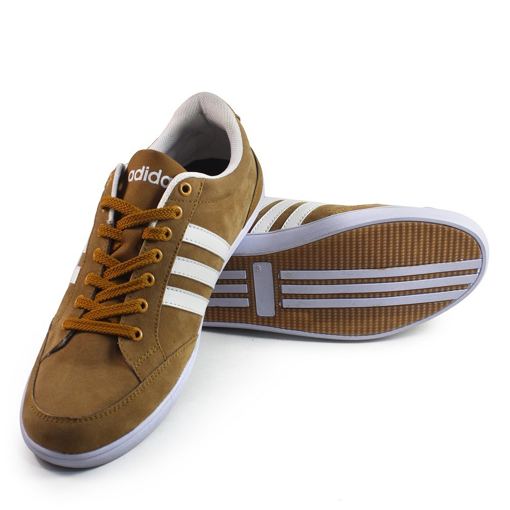 Shoes Cowok MS - Sepatu Pria Adidas Neo Kapler TAN Sneakers Premium Branded Kuliah Trendy Stylish