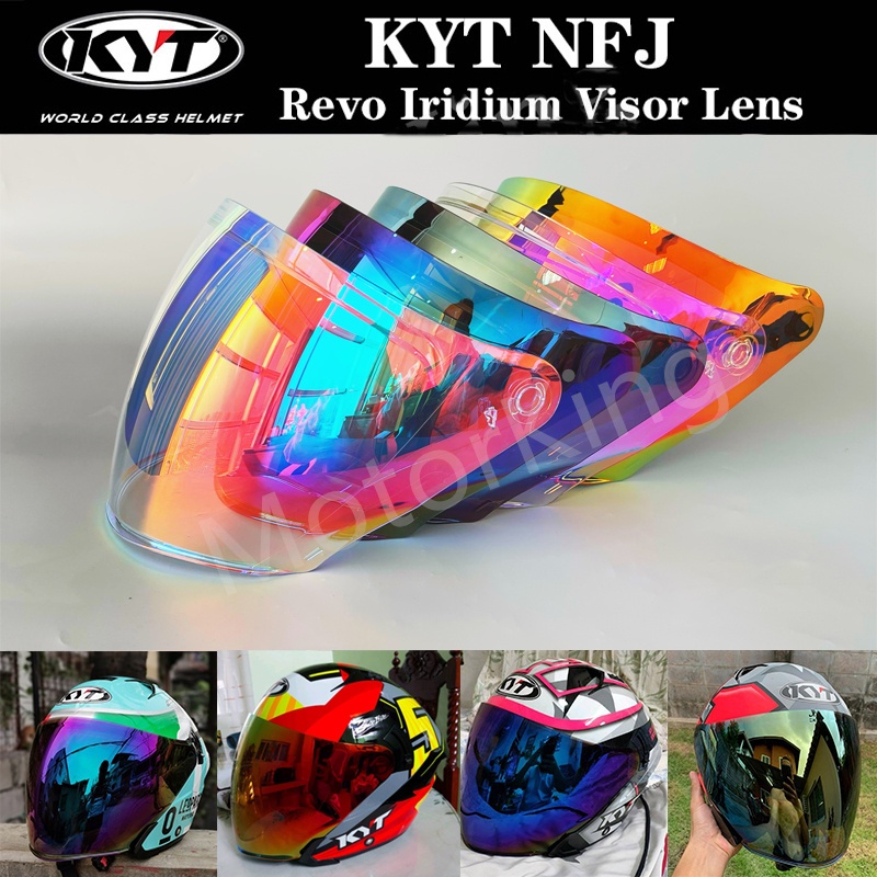 Jual Ori Visor Nfj Kyt Jpx Nova X Iridium Visor Lens Revo Kaca Logo Kyt Nf J Dengan Dan