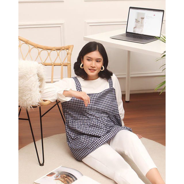 ISUKA FASHION Alirah Top Atasan Wanita Jumbo Kemeja Wanita Pakaian Wanita Jumbo-8