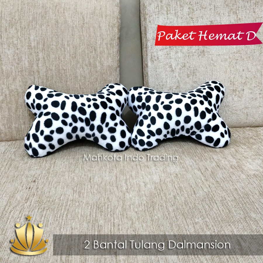 BANTAL MOBIL DOGGY DALMANSION / TEMPAT SAMPAH DOGGY / AKSESORIS MOBIL MOTIF DOG PAKET HEMAT