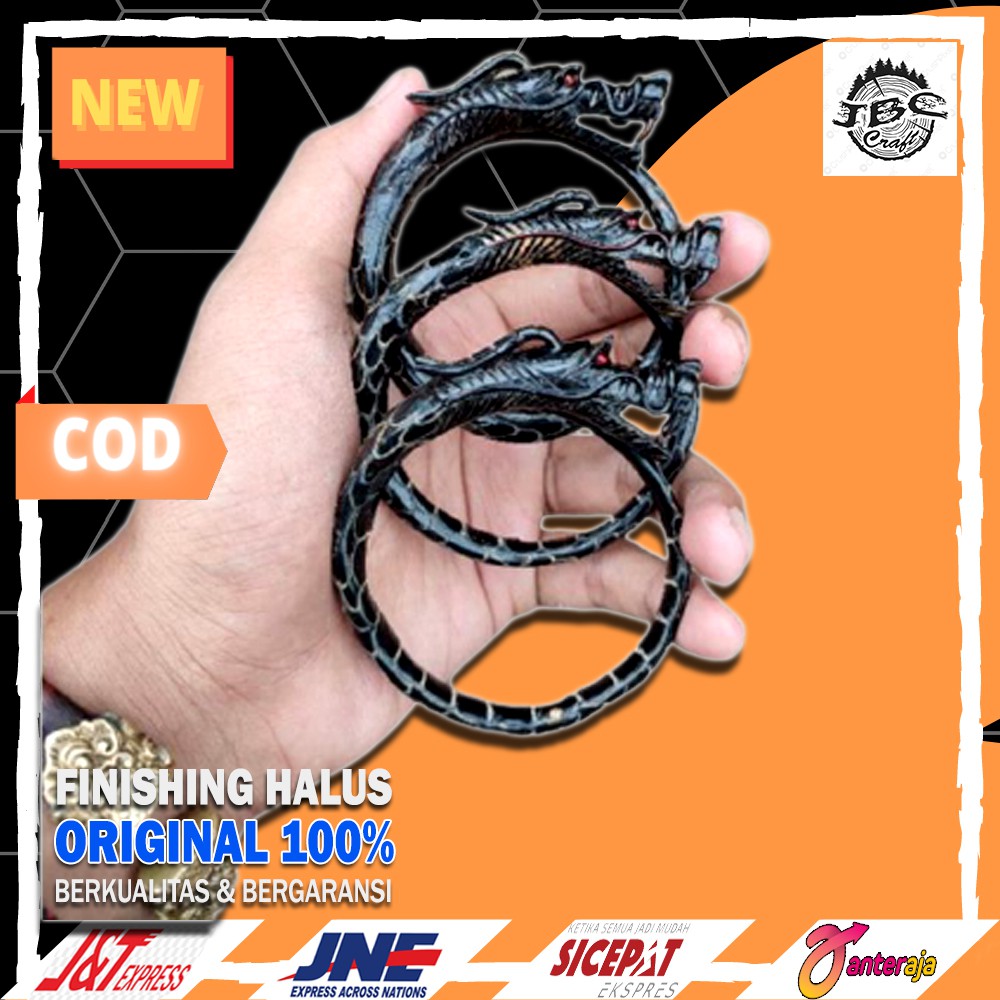 Gelang Akar Bahar Motif Naga 6,7cm