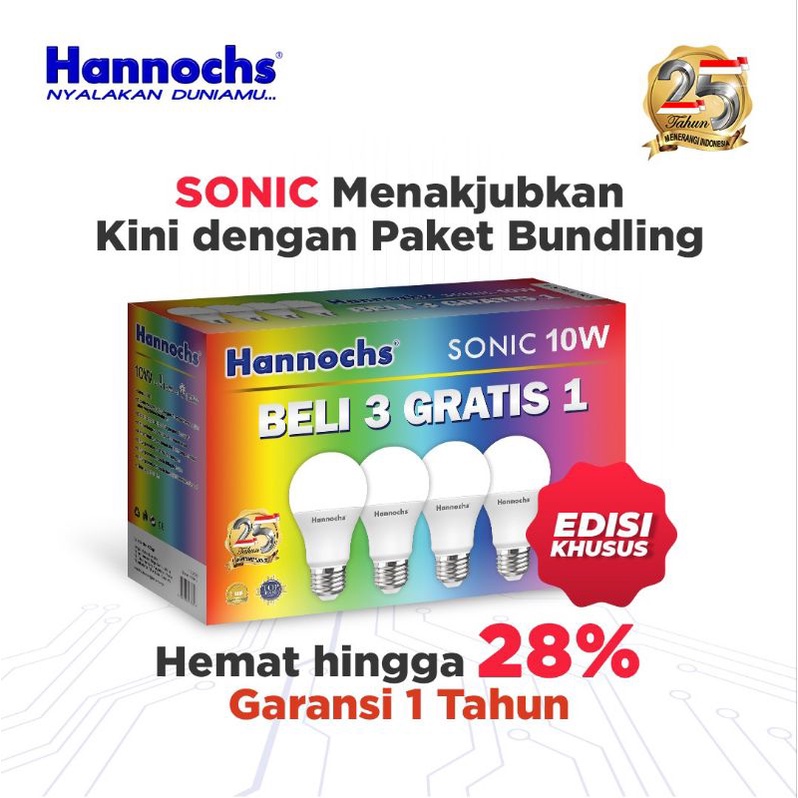 Jual Lampu Led Hannochs Sonic 6w 10w 13w Putih / Led Pack Hannochs 3 ...