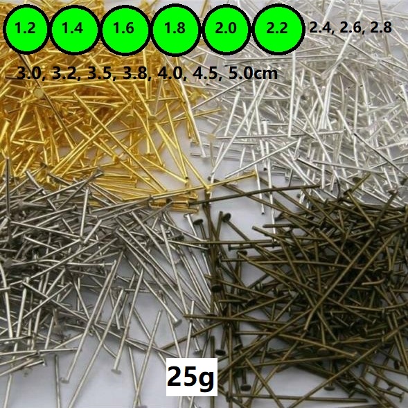 Paku T/Headpin Uk 1.2 - 2.2cm Harga/25gr