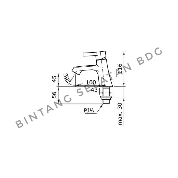 KRAN KERAN WASTAFEL TOTO TX109TP DINGIN