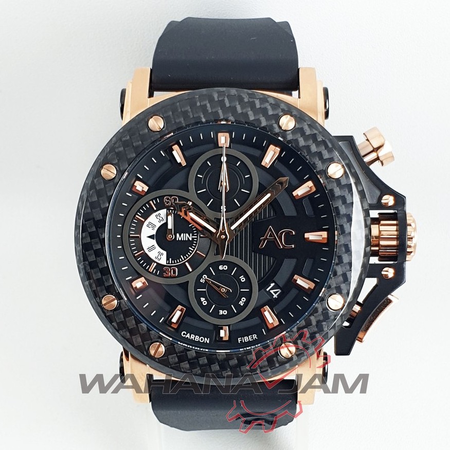 Alexandre Christie AC 9205 CARBON MC Black Rosegold / AC9205 Rubber AC Collection Special Edition