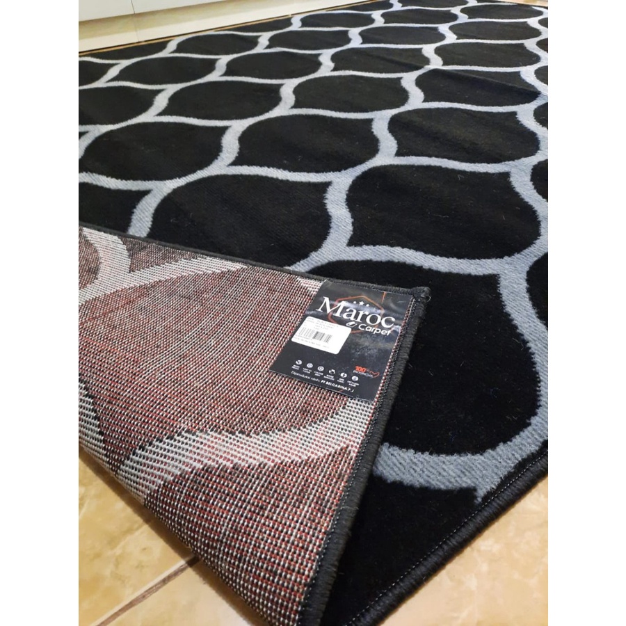 MAROC Karpet Lantai 160x210 Midnight Monokrom - Midnight 09-3