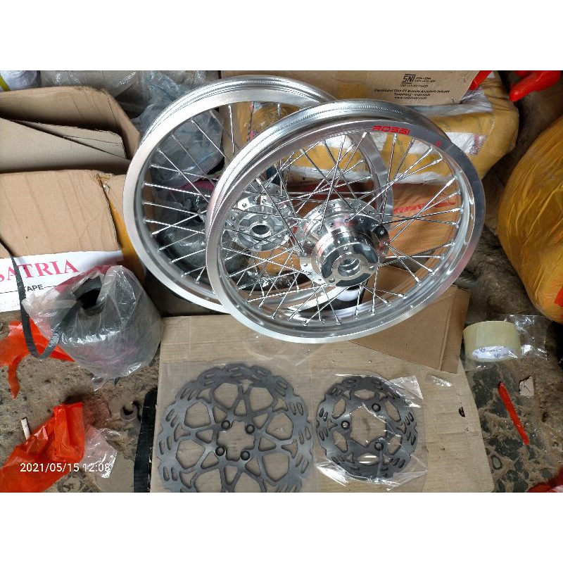 velg Fu ring v Rossi lebar 160/185 x17 silver