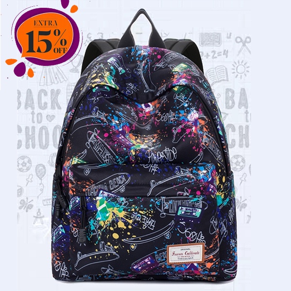 Jual London Berry by HUER Xilia Printed Large Backpack 9471