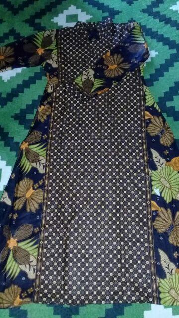 Gamis Bunga Mataram Kembang Wulu Lj Batik Solo Muslim Syari Konsangan Casual