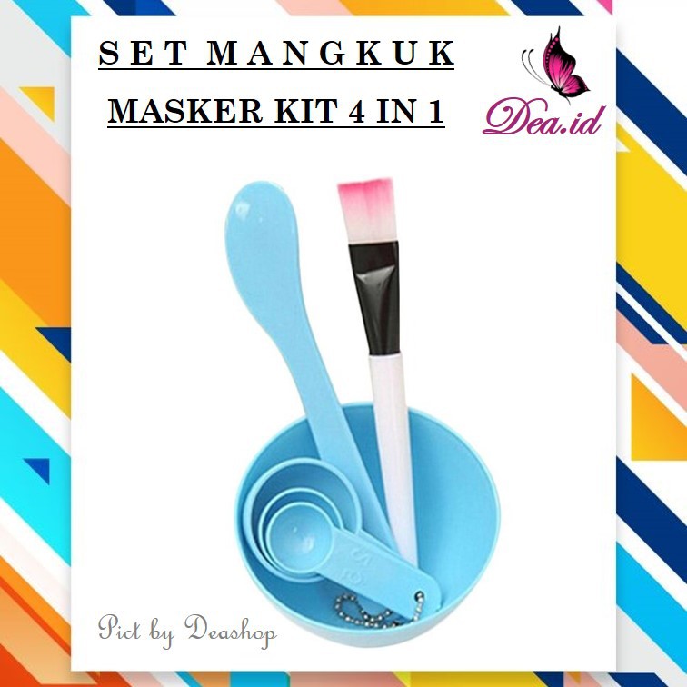 [DEASHOP] MANGKOK MASKER SET 4 IN 1 / KUAS ALAT MAKE UP / MASK BOWL / MASK TOOL