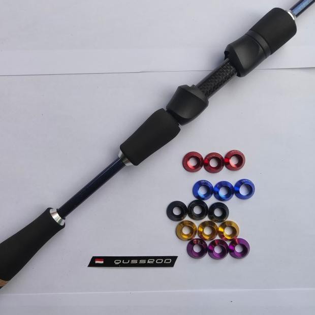 New Best reel seat SKELETON 16 japan stayle satu set - Pink, Ring Biru OLU
